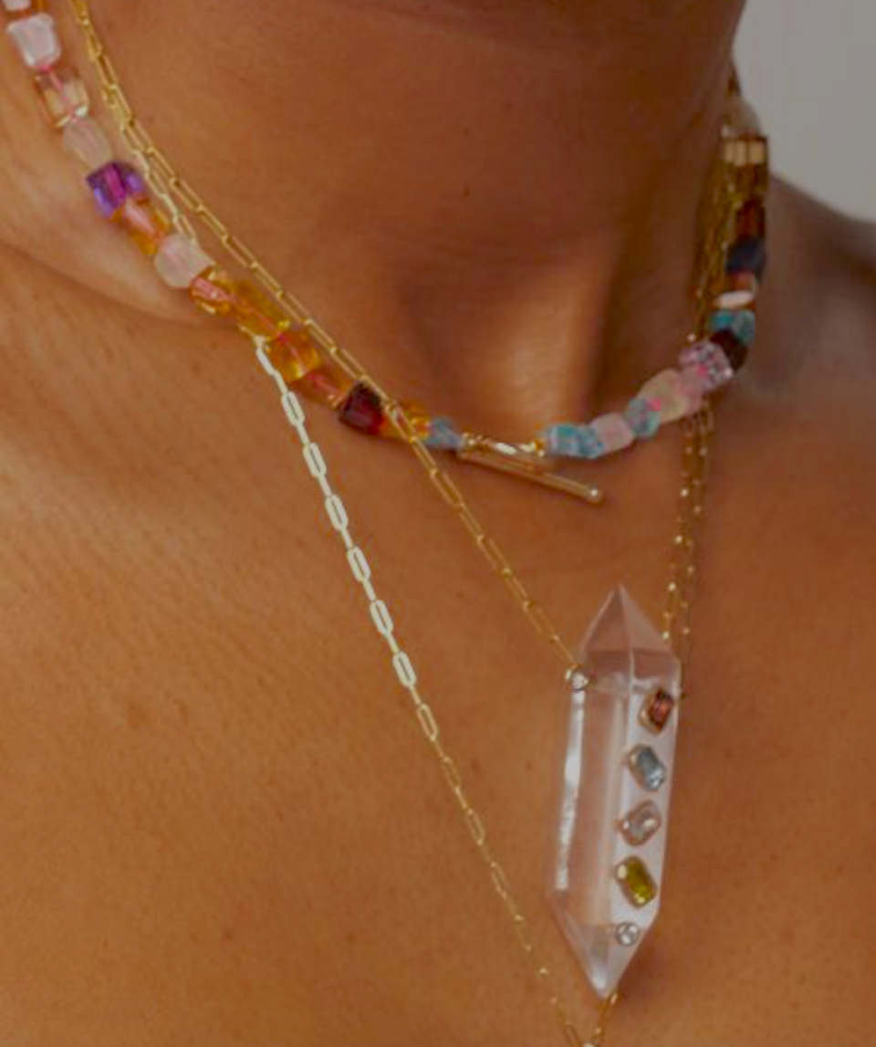 Power Crystal Confetti Necklace