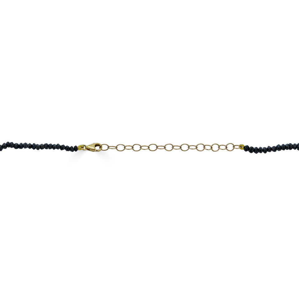 Imani Black Spinel Diamond Accent Crystal Necklace