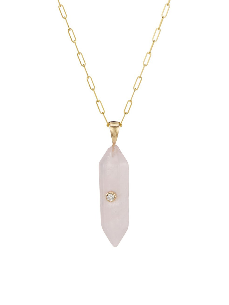 Power Crystal Mini  1 Point Diamond Necklace