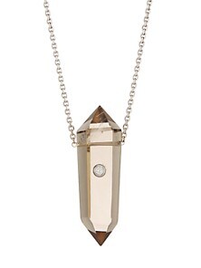 Smoky Quartz Power Crystal Supreme Diamond Necklace