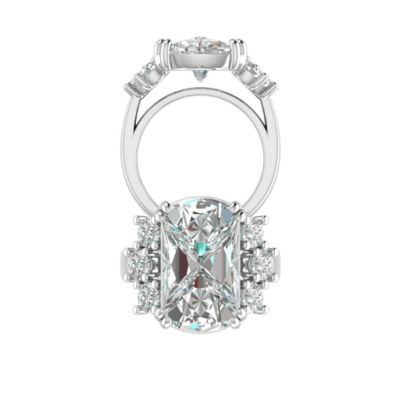 Power Crystal 6 Point Diamond Ring