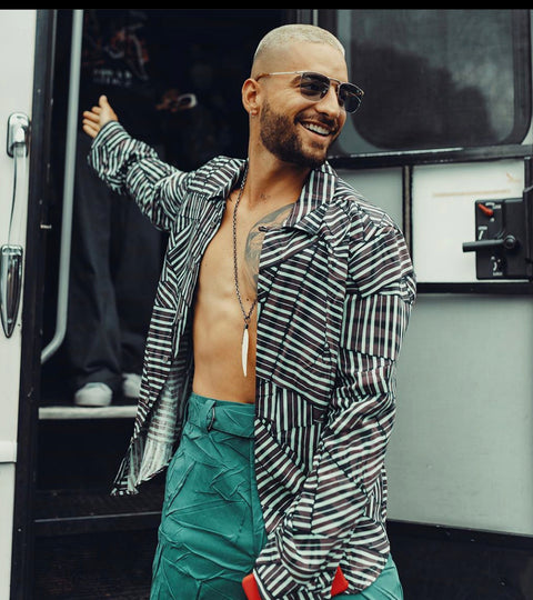 Maluma wears Mckenzie Liautaud Jewelry