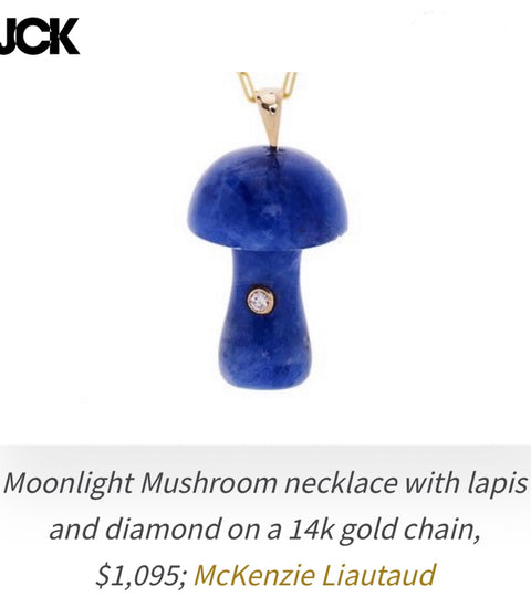 The ML Moonlight Mushroom Necklace featured in JCK Magazine