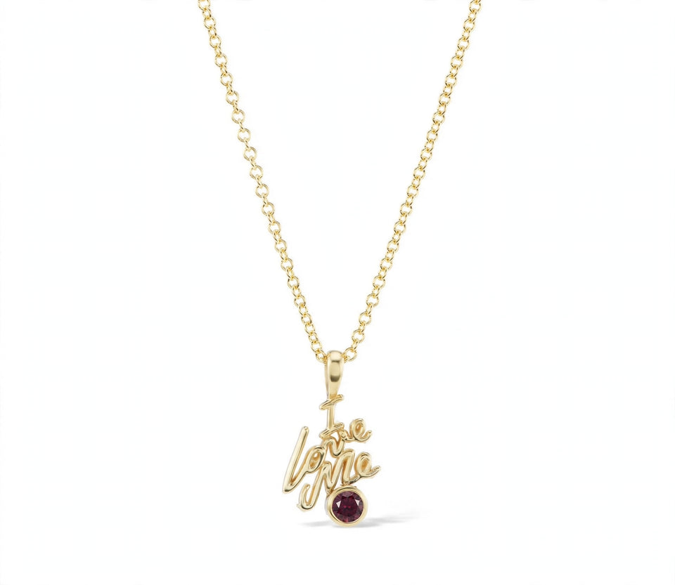 I Love Me Mini Diamond Solitaire Necklace
