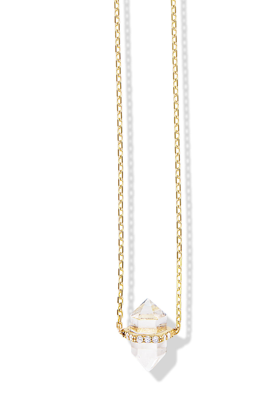 Diamond encrusted super mini  Power Crystal  necklace