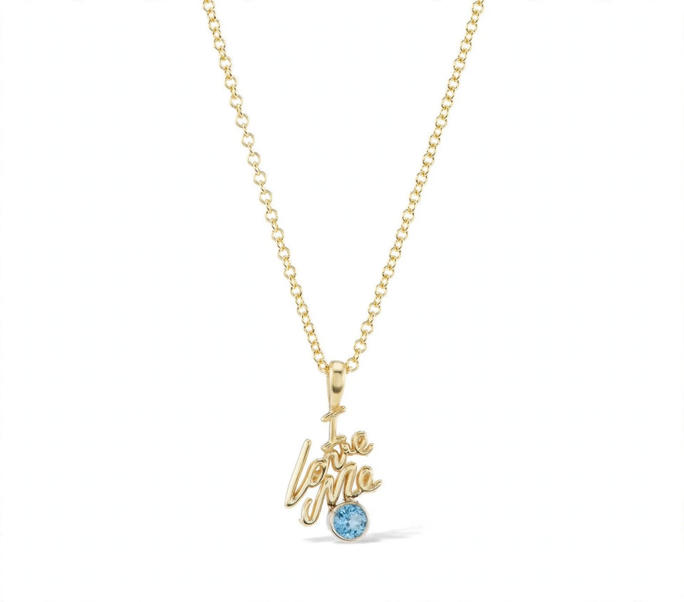 I Love Me Mini Diamond Solitaire Necklace