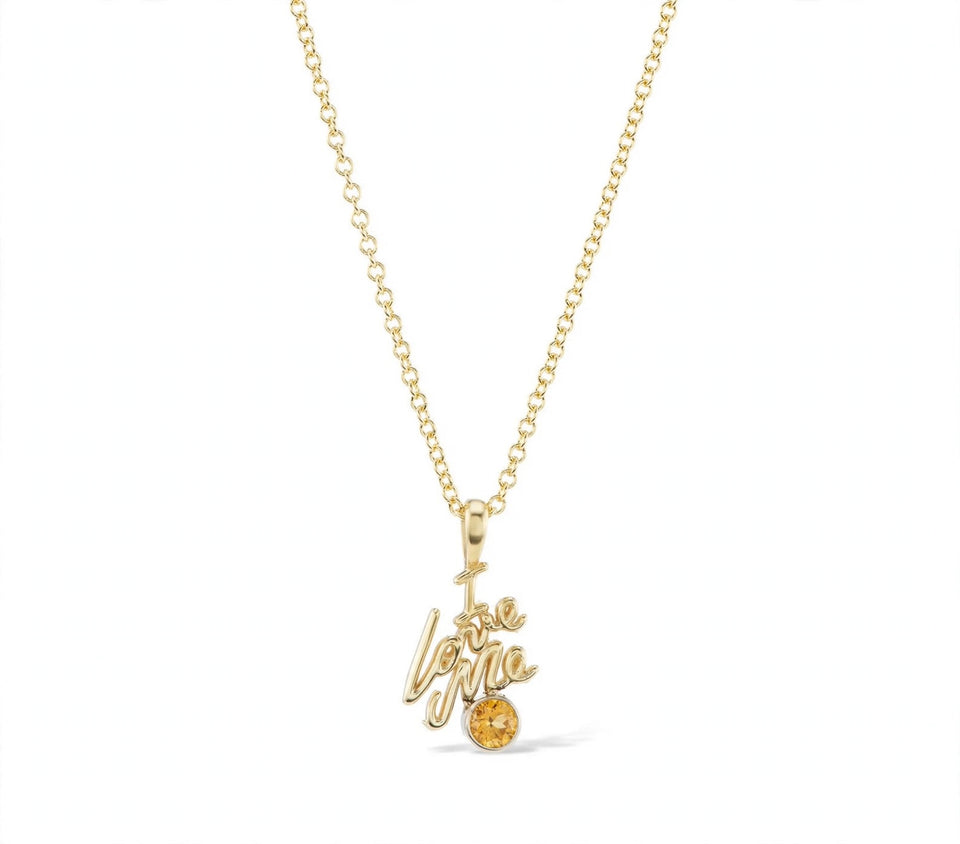 I Love Me Mini Diamond Solitaire Necklace