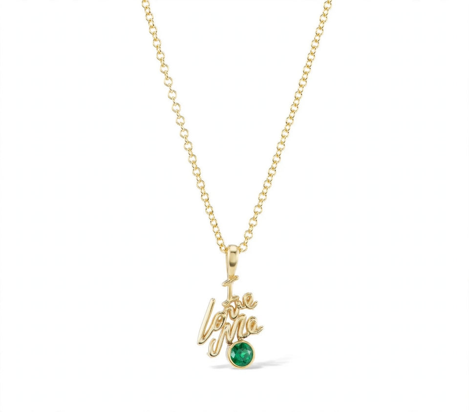 I Love Me Mini Diamond Solitaire Necklace