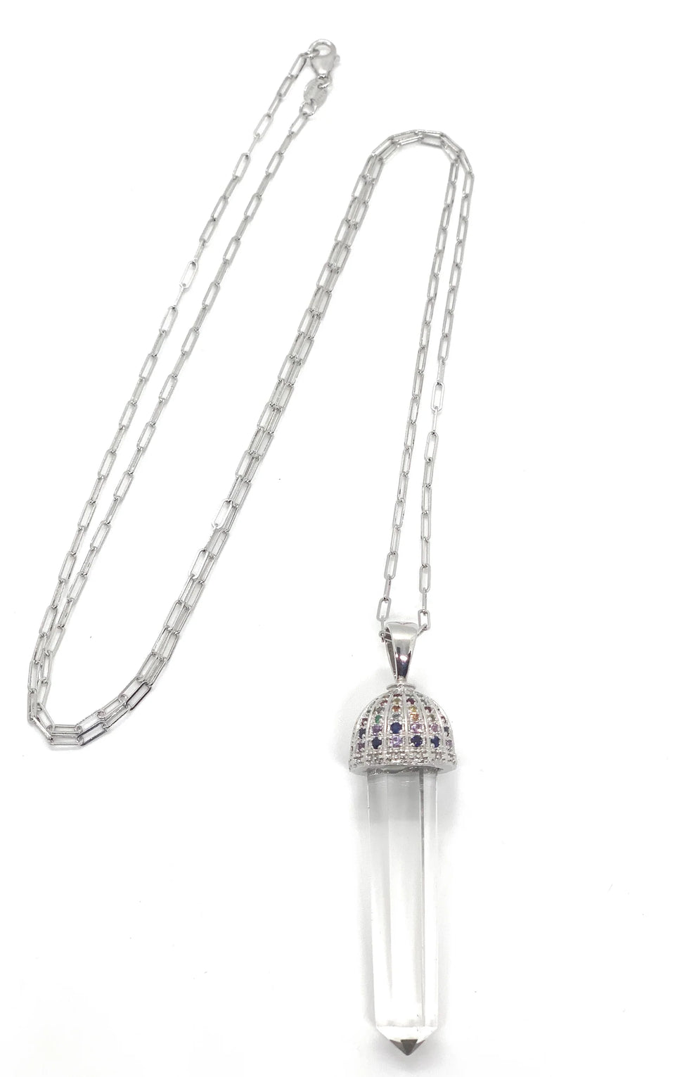 14 kt Gold Magic Cupola Crystal Necklace