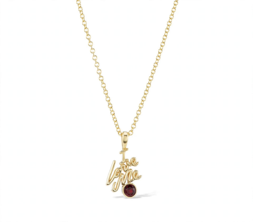 I Love Me Mini Diamond Solitaire Necklace