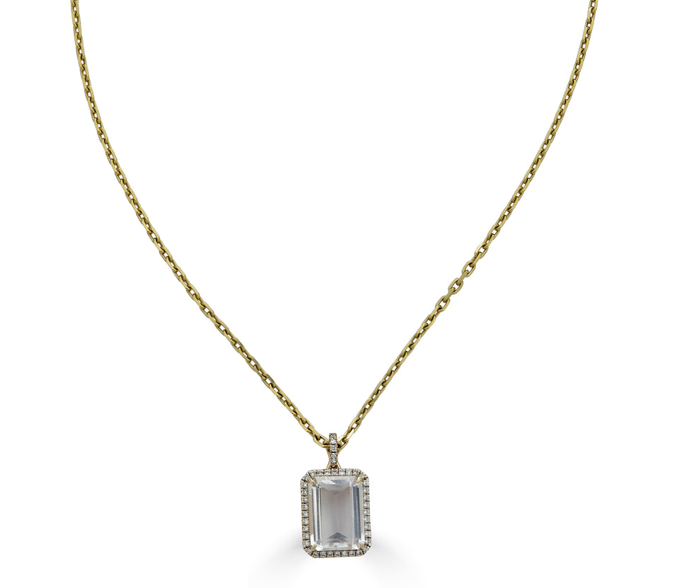 Jacques Diamond Encrusted Power Crystal Necklace