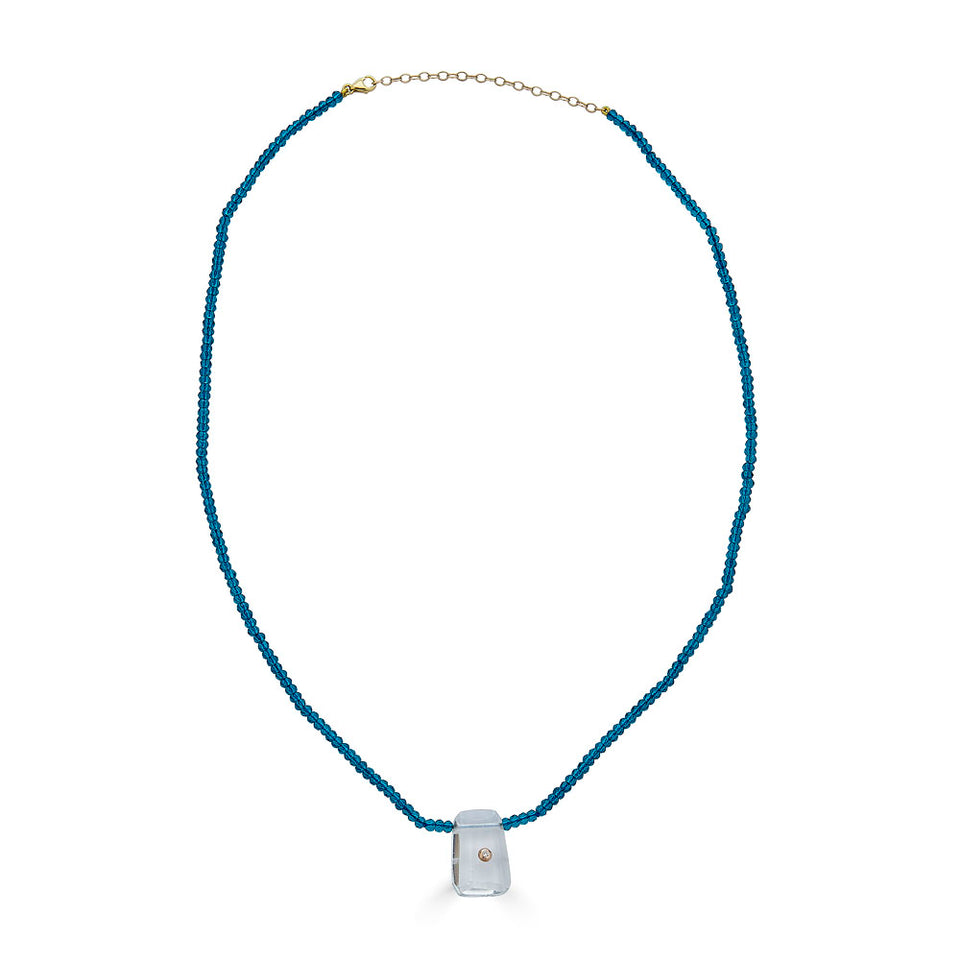 Imani Apatite Diamond Accent Crystal Necklace