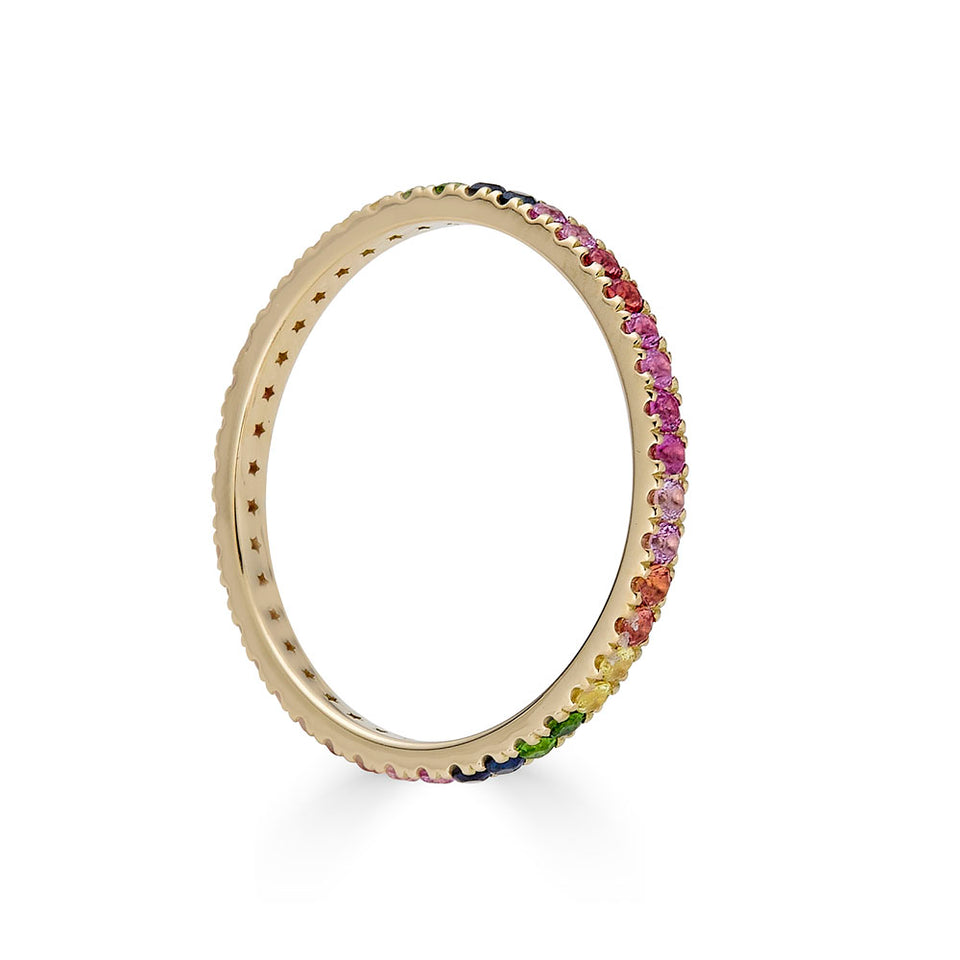 ML Rainbow Sapphire Eternity Band