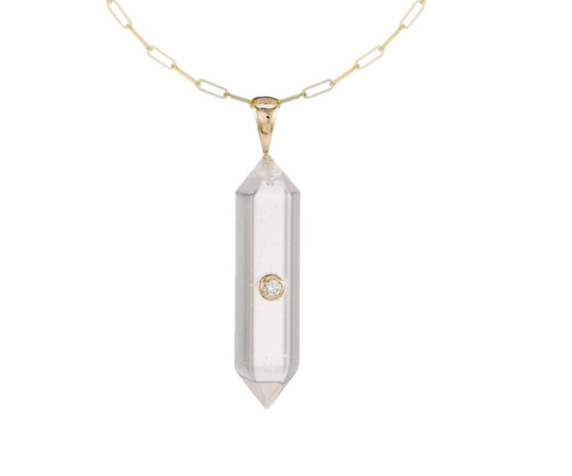 Power Crystal Mini Rock Crystal Pendant