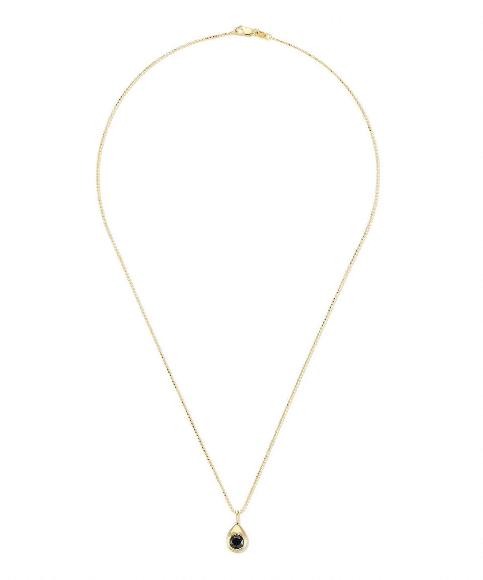 Teardrop Necklace - Reverse set diamond
