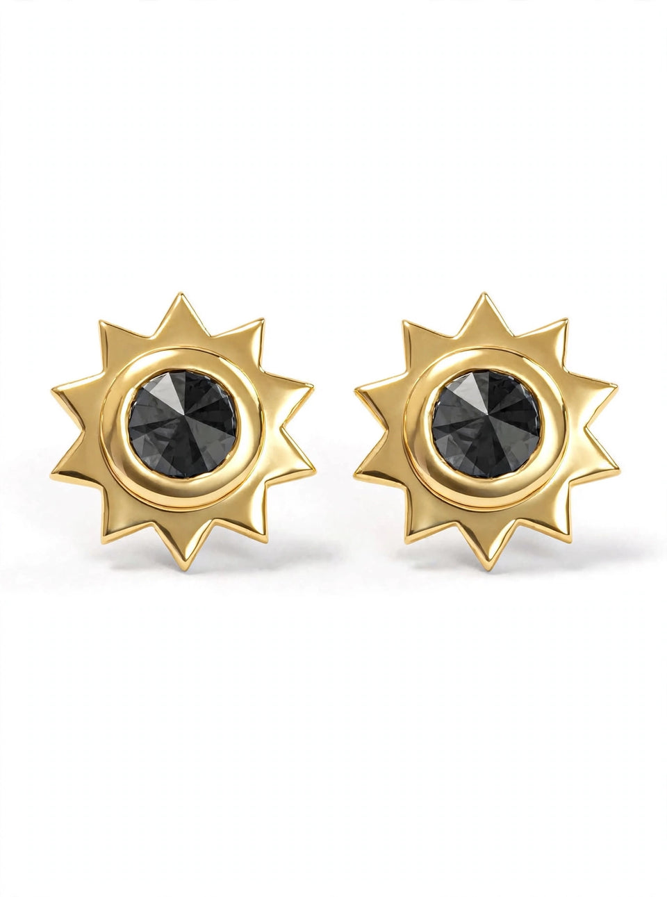 Sunshine Earring - Reverse Set Black Diamond