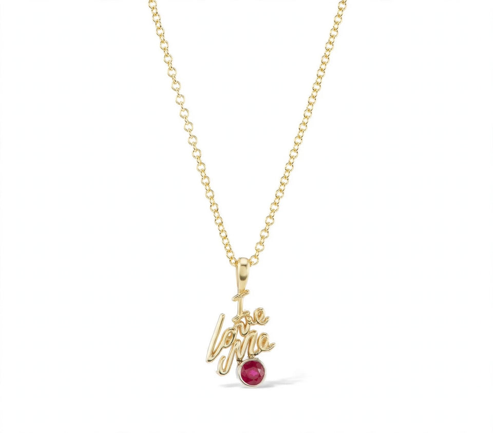I Love Me Mini Diamond Solitaire Necklace