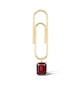 Power Crystal Paperclip Single Earring