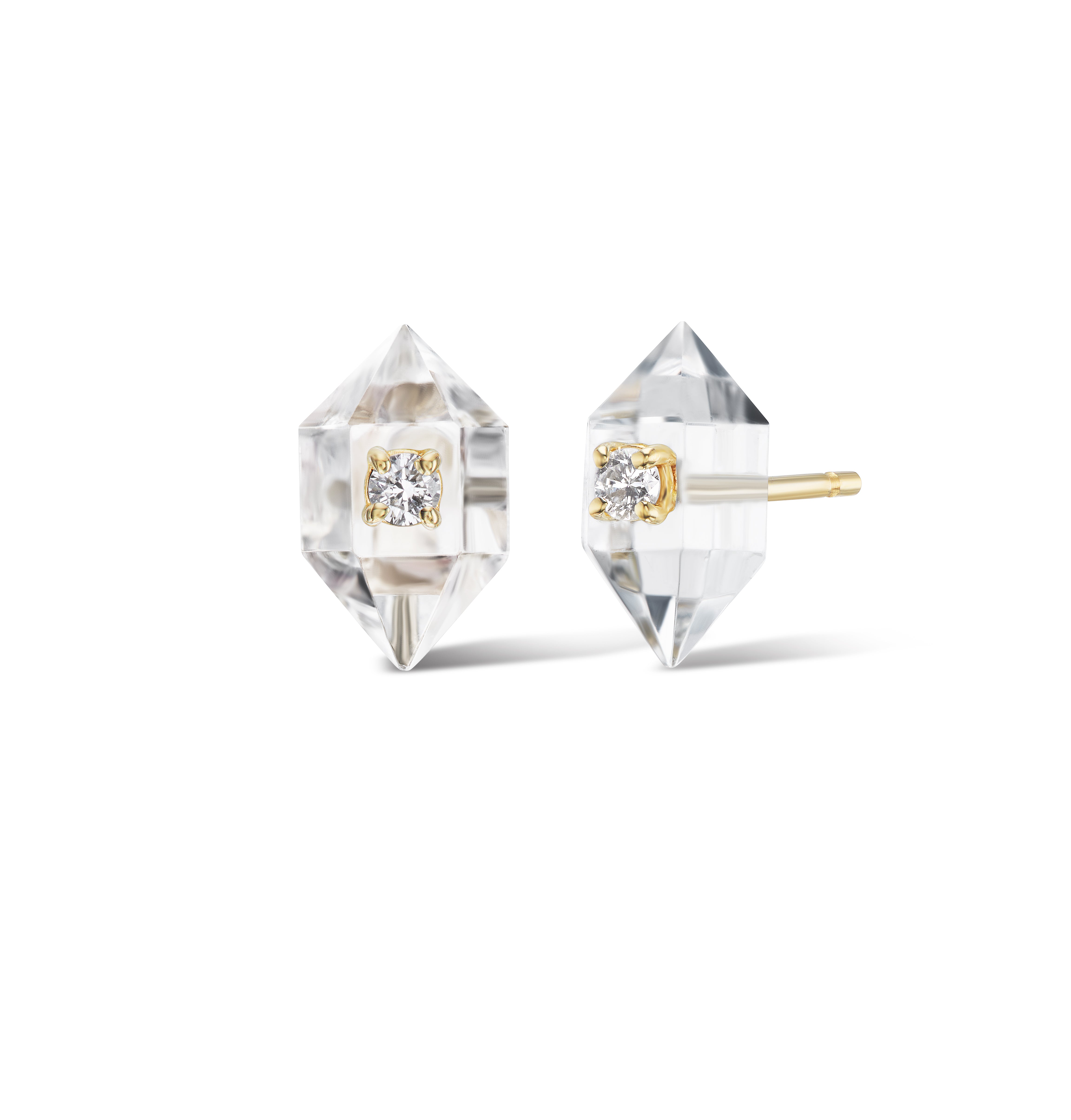 Mini Rock crystal & Diamond Studs – MCKENZIE LIAUTAUD