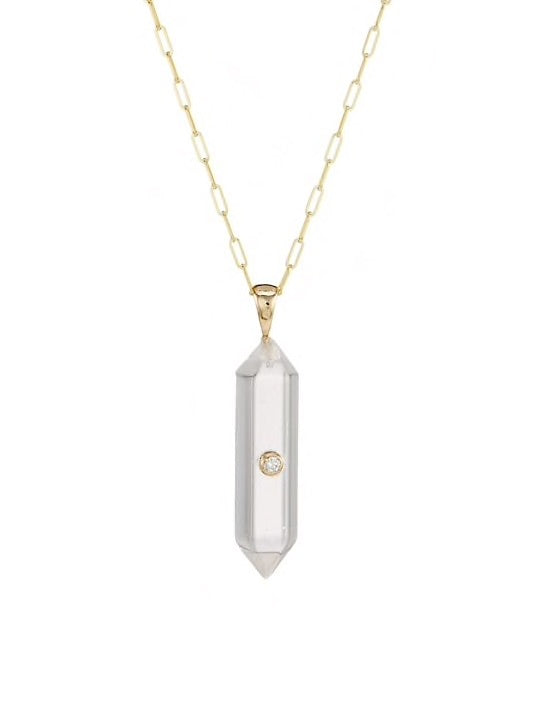 Crystal Cage Necklace – White Lotus