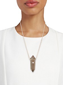 Smoky Quartz Power Crystal Supreme Diamond Necklace