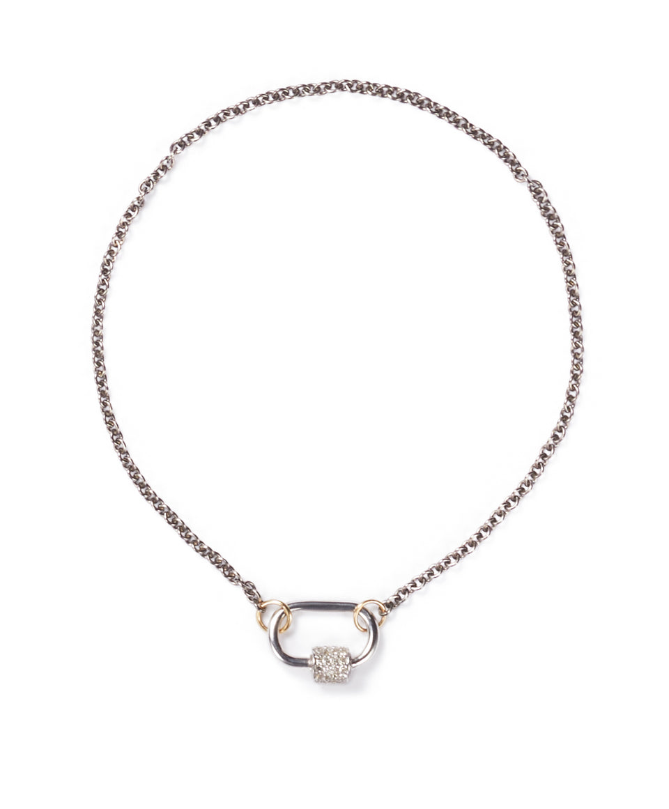 Diamond Accent 14 kt Gold Power Lock Necklace