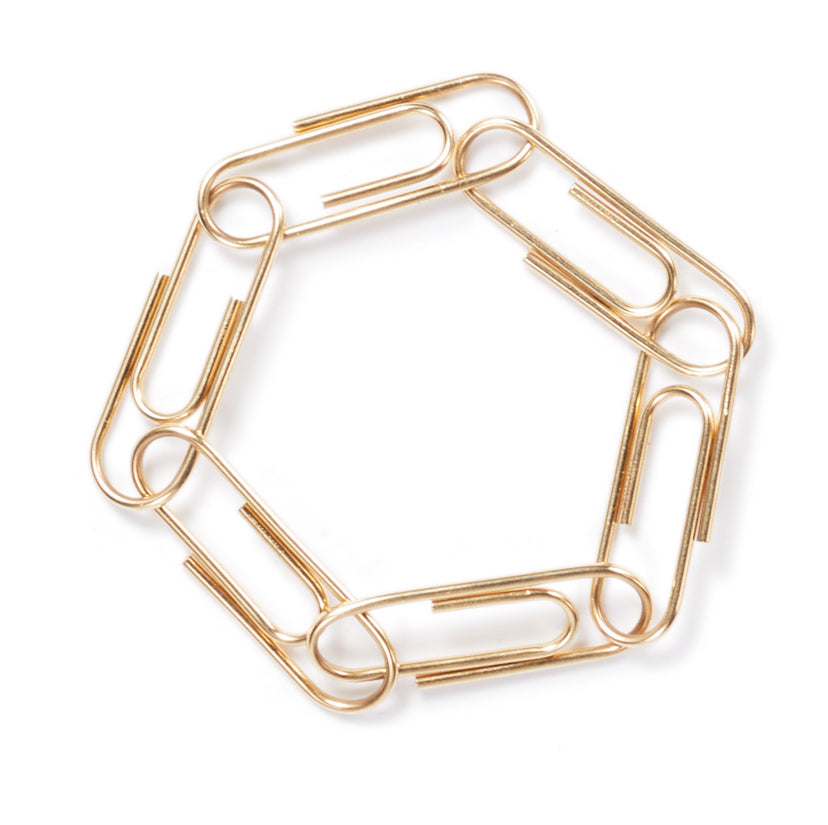 14 kt Gold Paperclip Bracelet