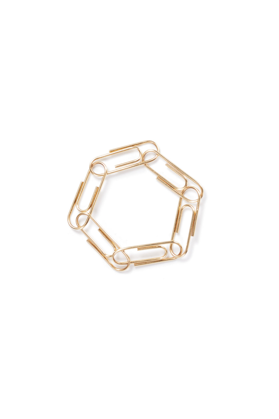 14 kt Gold Paperclip Bracelet