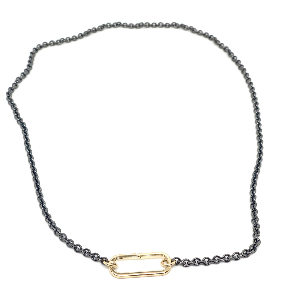 14 Kt Gold lever pendant necklace