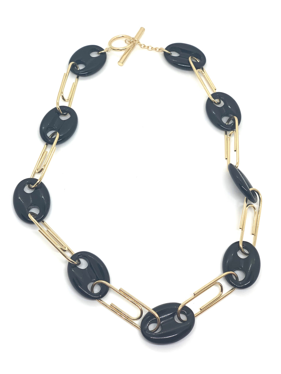 Onyxclip toggle choker necklace