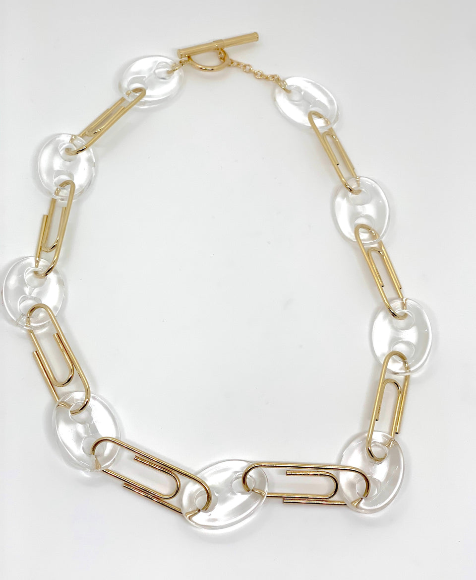 Rockclip toggle choker necklace