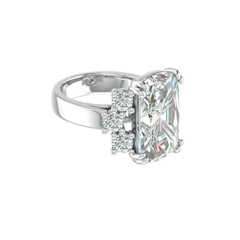 Power Crystal 6 Point Diamond Ring