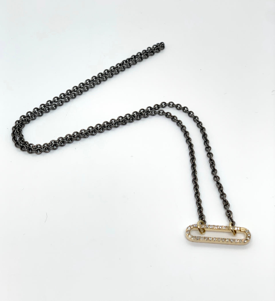 Diamond Accent Power Lever Necklace