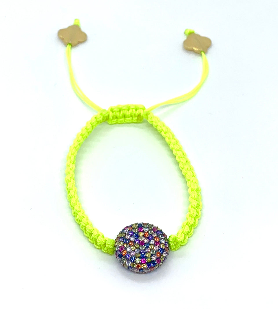 Hampton's summer rainbow friendship bracelet