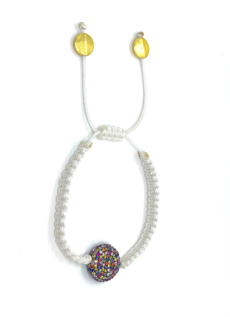 Mother of Pearl Evil Eye Swarovski Crystal Ball Chain Bracelet | Dana Levy  Ltd