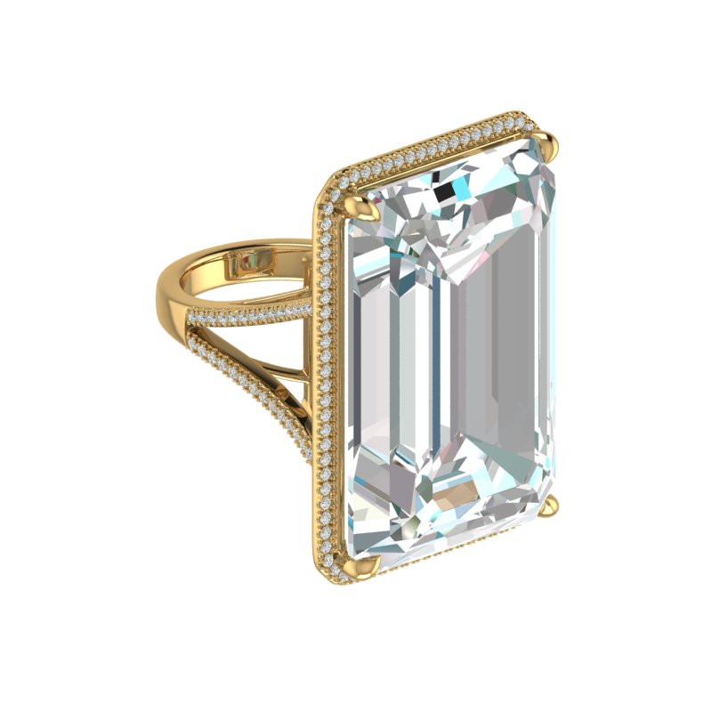 Power Crystal Supreme Diamond Accent Rocktail Ring